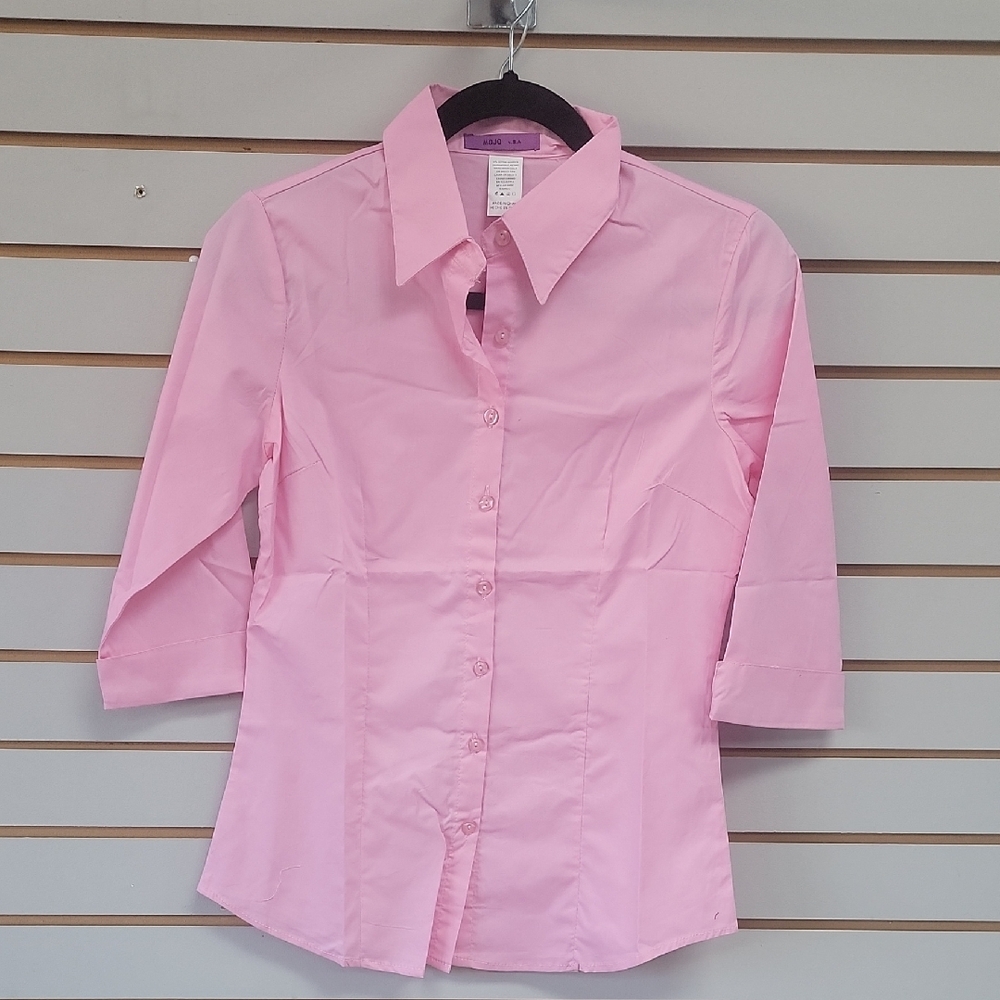 Pink Women's Button-Up Shirt - Picture 4 of 6